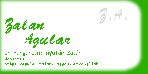 zalan agular business card
