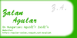 zalan agular business card